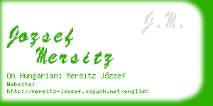 jozsef mersitz business card