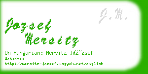 jozsef mersitz business card